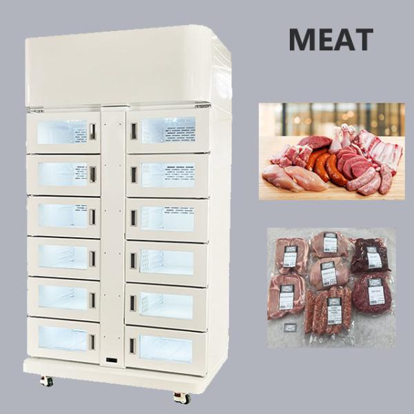 Quality 24 Hour Cooling Refrigerant Locker Vending Machine For Meat with QR Code Scanner wholesale