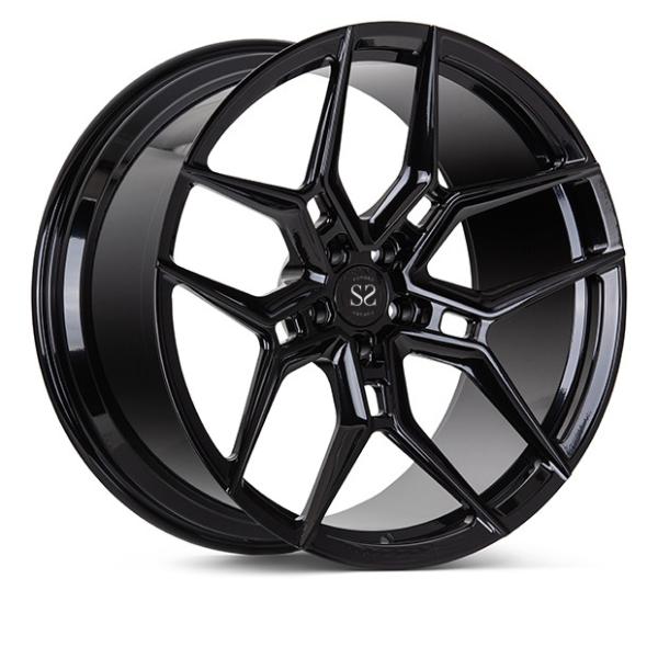 Quality 24 Inch 1 Piece Forged Wheels Gloss Black EVO4 Monoblock For S6 Car Rims wholesale
