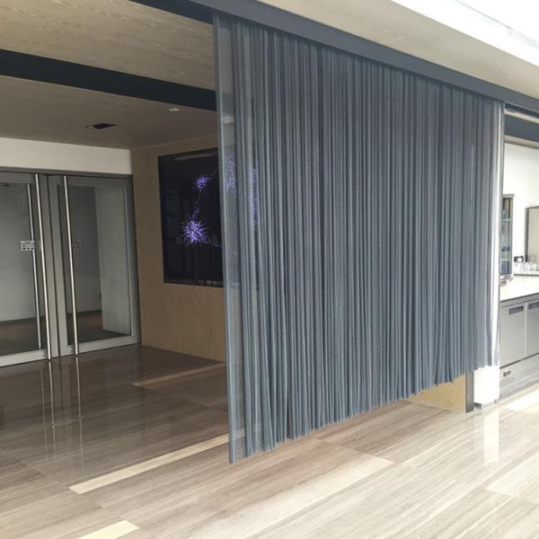 Quality Aluminum Metal Coil Drapery Custom Silver Gold Bronze Color 5mm Aperture wholesale