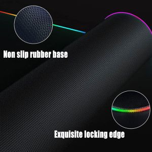 800*300*4mm Colorful LED RGB Mouse Pad Waterproof Wireless Charge Gaming Mouse
