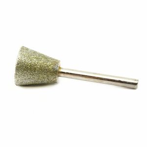 25mm Inverted Cone Diamond Burr Bits Masonry Carving Tools For Gem Stone