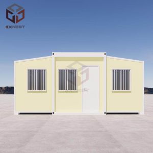 Soundproof Thermal Insulation Foldable 20ft Container Collapsible Prefab Homes