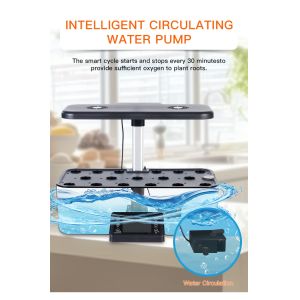 Timer Function Enabled Intelligent Hydroponic Planter in White Powered by