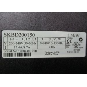 NIDEC EMERSON CONTROL TECHNIQUES SKBD200150 COMMANDER SK 1.5KW 200-240V 50-60Hz