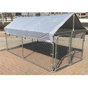 Multi Function Metal Dog Kennel Dog Cages For Outside 60mm*60mm Mesh