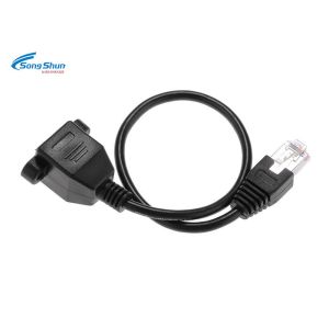 Grey Green Network Patch Cord Foil Twisted Pair Shielded RJ45 8P8C Modular Plug