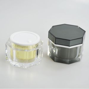 150 ML Capacity Acrylic Skin Care Container Irregular Shape Jar Plastic