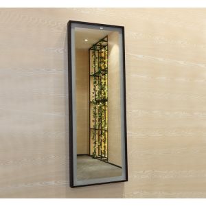 Wooden Frame Full Length Illuminated Mirror Custom Adjustable Lighting