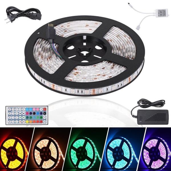 Non Waterproof 24V LED Strip Lights Multi Color With 44 Key IR Remote Power Adapter