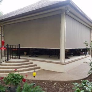 Windproof Zip Track Blinds For Pergola Canopy Restaurant Balcony