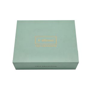 Flip Cover Rigid Gift Box Skincare Custom Magnetic Box Packaging With Dividers
