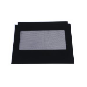 Black Frame Irregular 3.2mm CNC Oven Outer Glass Replacement