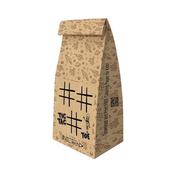 Custom Side Gueest Bag Printed Kraft Paper Heat Sealed Biodegradable Packaging Bag For Coffee