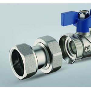 3611 3612 Angle Type Brass Ball Valve DN20 DN25 for Connections PP-R x Flex.