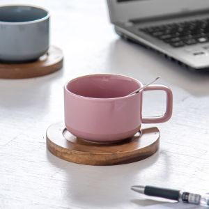 Minimalism Nordic Coffee Cup And Saucer Set Of 12 Pieces Ceramic 250ml Porcelain