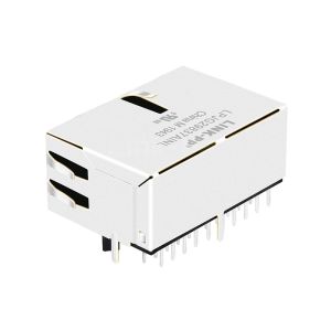 LPJG29837AINL 10/100/1000 Base-T Tab Up Yellow&Green/Green LED 1x2 Port RJ45