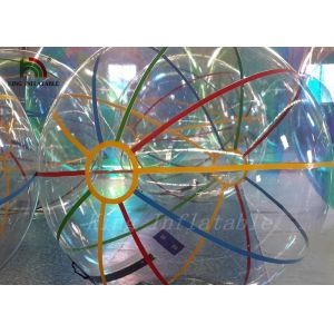 Customized Retail Stripe colorful Inflatable Walking On Water Balls Plato 1.0mm