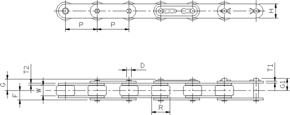 double pitch conveyor chains