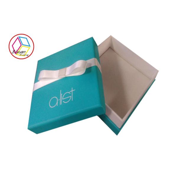 Luxury Jewelry Paper Gift Box / Necklace Presentation Box Velvet Insert