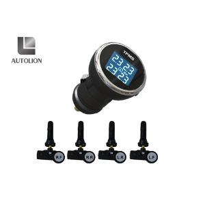 TPMS Wireless System Connect to Cigarette Light with 4 Internal Sensors Easy