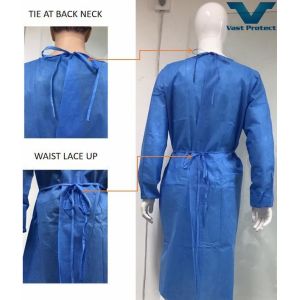 Durable Disposable Surgical Gown VASTPROTECT-501 Elastic Cuff Isolation Gown