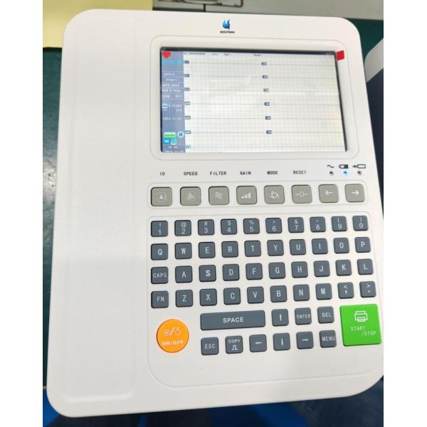 Quality 7" 12 Channel ECG Machine EKG Electrocardiograph Cardiac Monitoring Manual Auto Working Modes wholesale