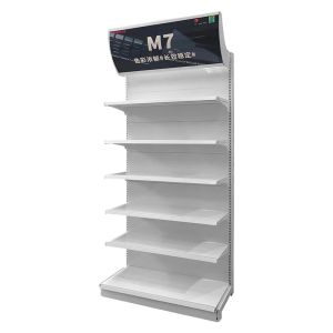 Factory Custom Size Color logo supermarket display shelves retail store shelves