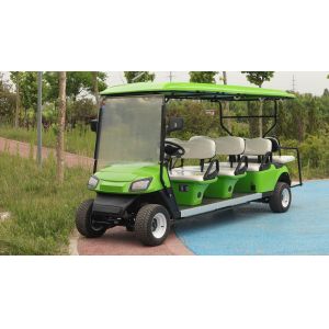 Green High End 6+2 Seater Lithium Battery Off Road Electric Golf Cart Supports