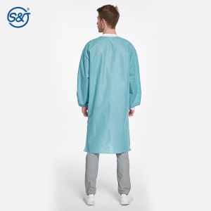 Non Woven Clothing Disposable Work Clothes Disposable Safety Lab Coat Jacket OEM