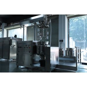 Cheap 63Rpm Cosmetic Emulsifier Mixer With Heating Method Steam Electric Hot Oil Vacuum System for sale