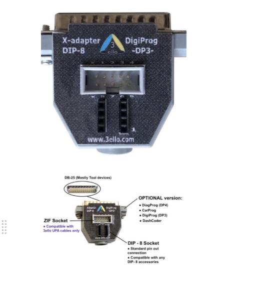 X-ADAPTER DB25 to DIP-8 for pogo pin TSSOP /MSOP /SOIC connect with CARPROG