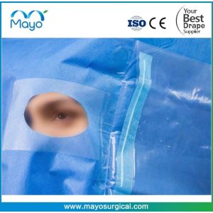 China Disposable Surgical Eye Drape With Collection Pouch For Ophthalmology on sale