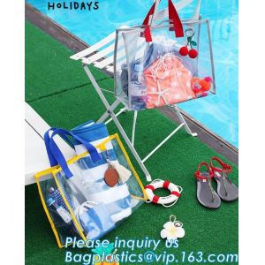 Custom Women Men Lady Single Clear Waterproof PVC Shoulder Bag, Sling Shoulder