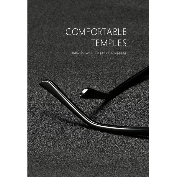 Color Film Glasses Case Men'S Metal Frame Polarized Sunglasses UV400 Resin Lens