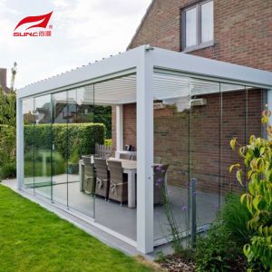 Outdoor Aluminium Alloy 6063 Louvered Pergola With IP67 Testing And Drainage