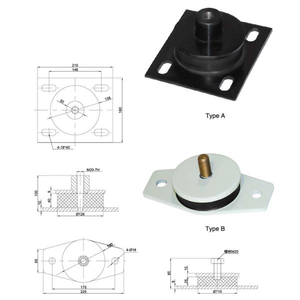 Elevator Anti Vibration Pad Lift Shock Absorber Iron Material 80±5 Hardness