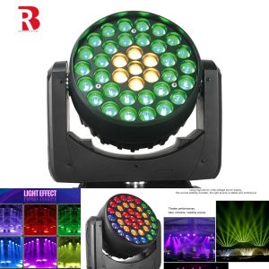 DMX Controlled 37*15W RGBW 4in1 Strobe LED Wash Moving Head Light For Discos