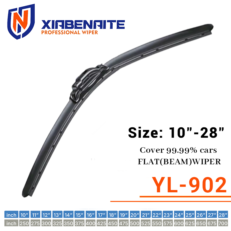 China Low Noise Black Beam Front Windshield Wiper For All Weather Front Wiper Blades on sale