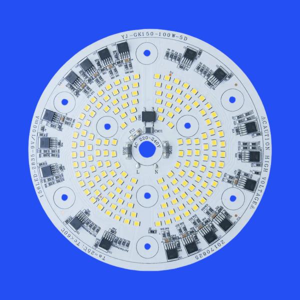 Customized 220V 100W 105 LM/W Linear Round Aluminium AC LED Module PCB PCBA For