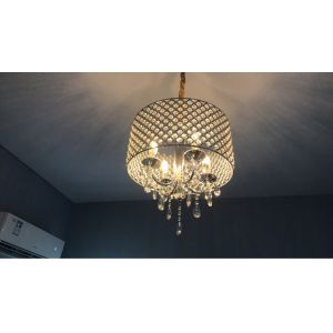 Modern Chandelier Ceiling Lighting with Crystal Lampshade Lighting Dining room