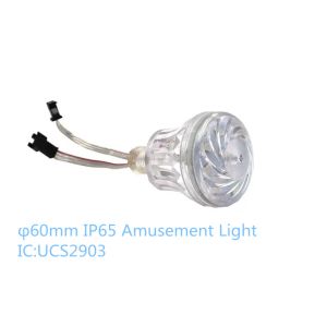 Cheap DC24V 360° 60mm Outdoor Waterproof Amusement Turbo Shell Led Cabochon Bulb For Funfair Lighting for sale