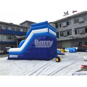 Blue Small Commercial Inflatable Slide For Children / Backyard Water Slide