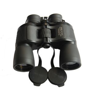 Cheap Black Compact High Power Binoculars 10X50 For Hunting 122m / 1000m Field Of View for sale