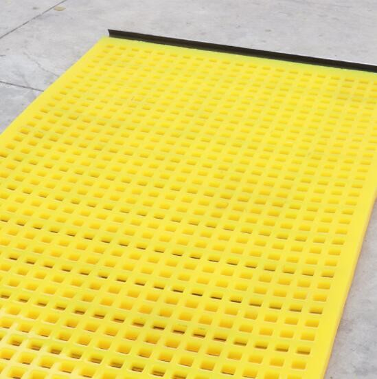 Quality Square Polyurethane Rubber Tension Screen With Hooks For Mine And Quarry wholesale