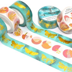 Custom Decorative Washi Tape Printing Gold Or Silver Foil Washi Tape