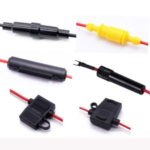 Cheap 0.197&quot; Dia X 0.591&quot; -0.787&quot; L 5*15 5*20mm 2AG Free Hanging In-Line Fuse Holder Ul Fuse And Holder Barrel Plug for sale