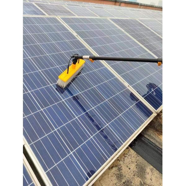 Quality Professional Solar Panel Cleaning Brush with 10-Meter Carbon Fiber Handle and Water Tap wholesale
