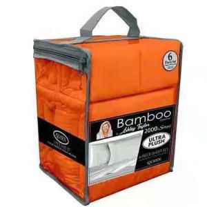 Wrinkle Resistant T1800 Microfiber Dyed Sheet Set 6 Pieces Non-Filling 1.5-2 Kg