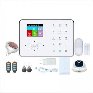 China Glomarket Tuya WIFI+GSM/GPRS Home Alarm Security System With Motion Detector Wireless Anti Theft Security Alarm on sale