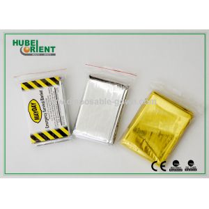 Customized Silver Emergency Thermal Blanket / Waterproof Emergency Foil Blanket